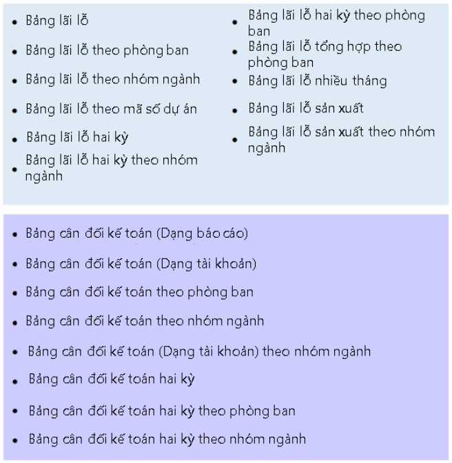 B&aacute;o c&aacute;o t&agrave;i ch&iacute;nh thường được sử dụng